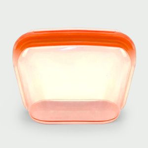 1300ml stand-up silicone storage bag – wide base design stands upright for easy filling, reusable & leak-proof for liquids like soups/sauces.