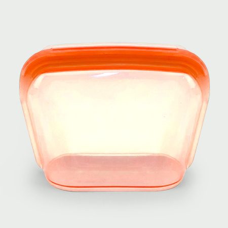 1300ml stand-up silicone storage bag – wide base design stands upright for easy filling, reusable & leak-proof for liquids like soups/sauces.