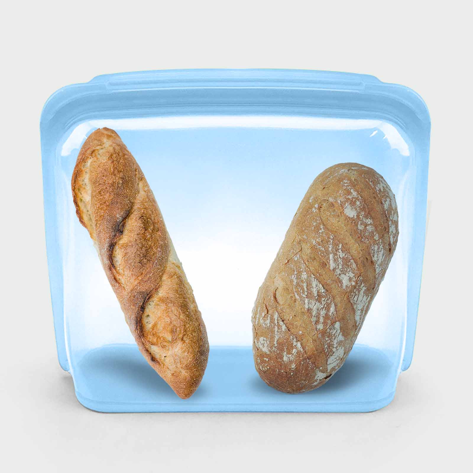 3000ml stand-up silicone storage bag – wide base design stands upright for easy filling, reusable & leak-proof for liquids like soups/sauces.