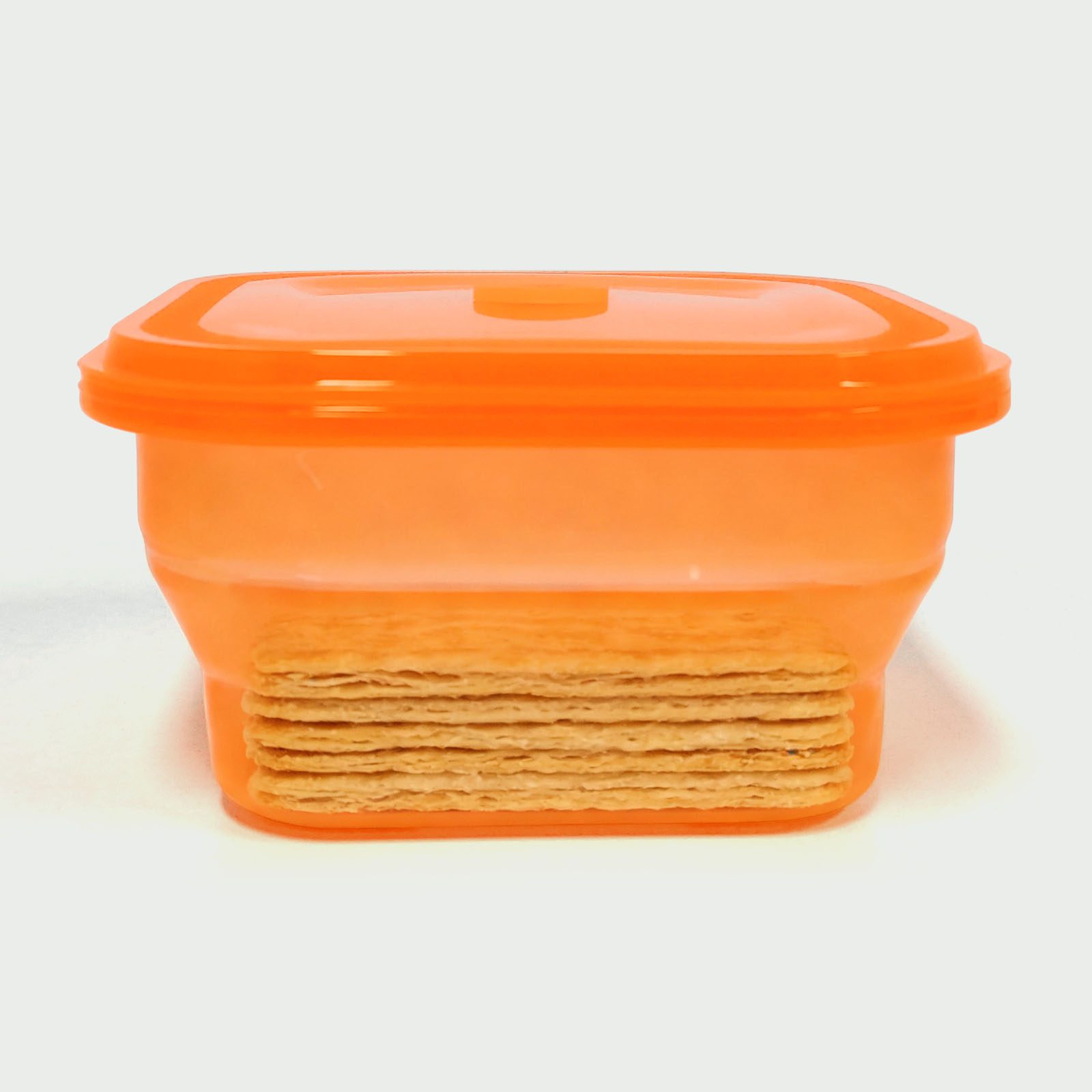 1200ML Silicone Square Bowl Orange