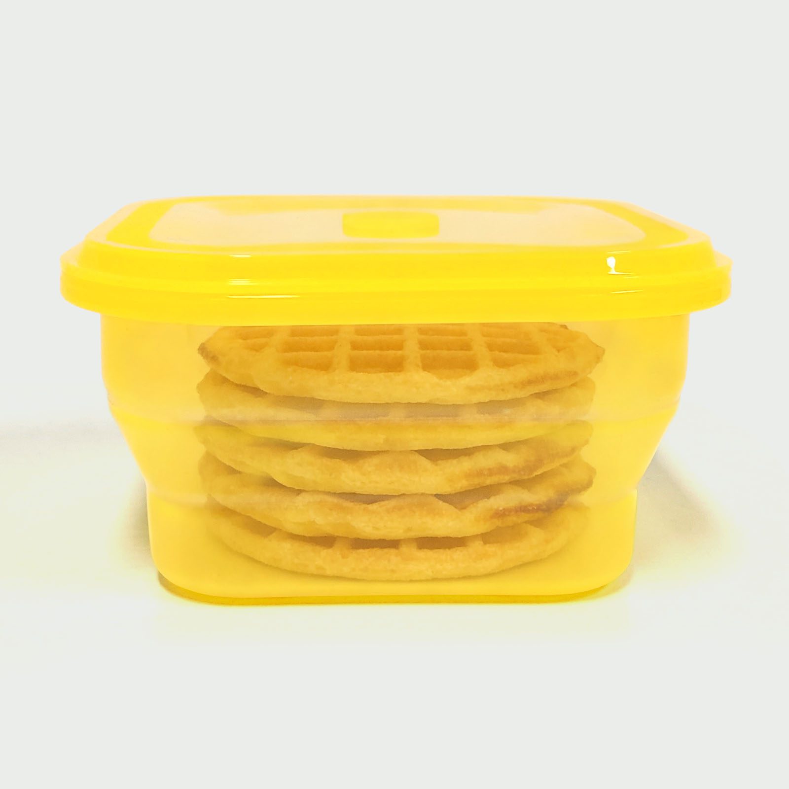 1200ML Silicone Square Bowl Yellow