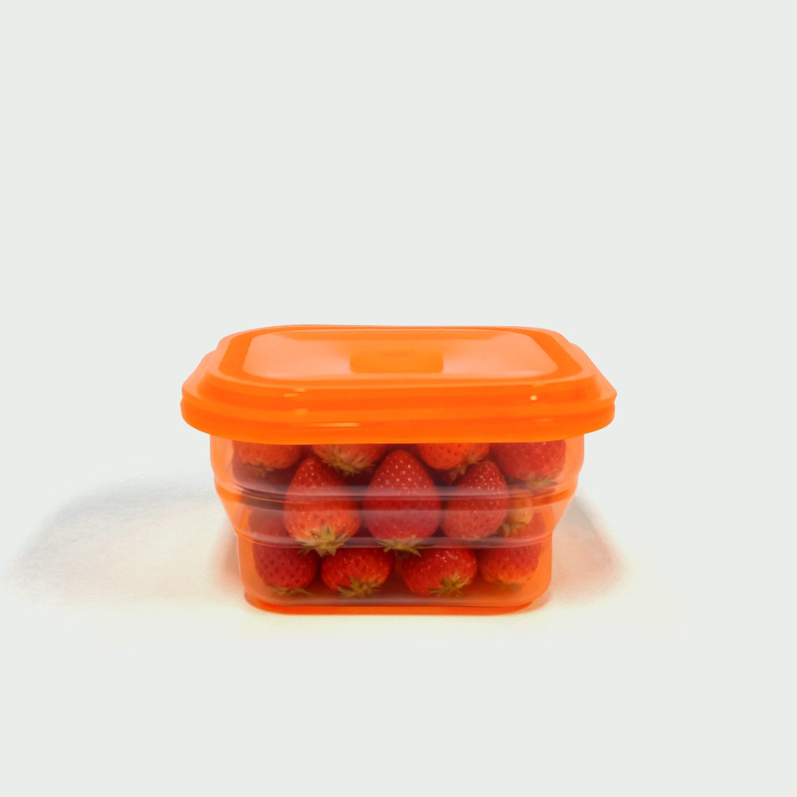 400ML Silicone Square Bowl Orange
