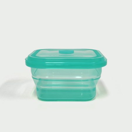 600ML Silicone Square Bowl Cyan