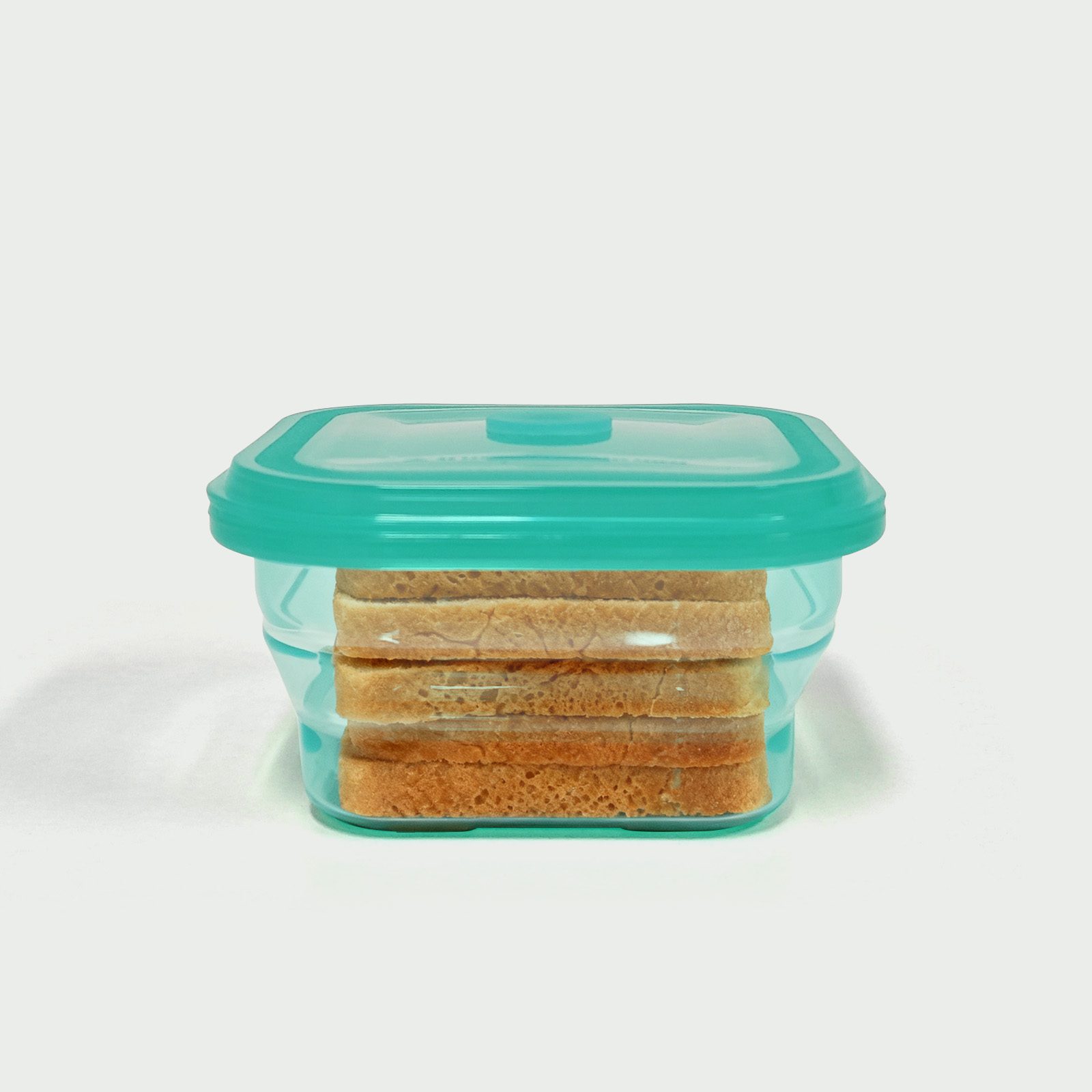 600ML Silicone Square Bowl Cyan