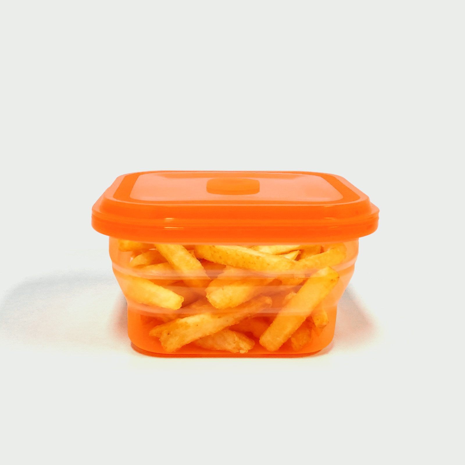 600ML Silicone Square Bowl Orange