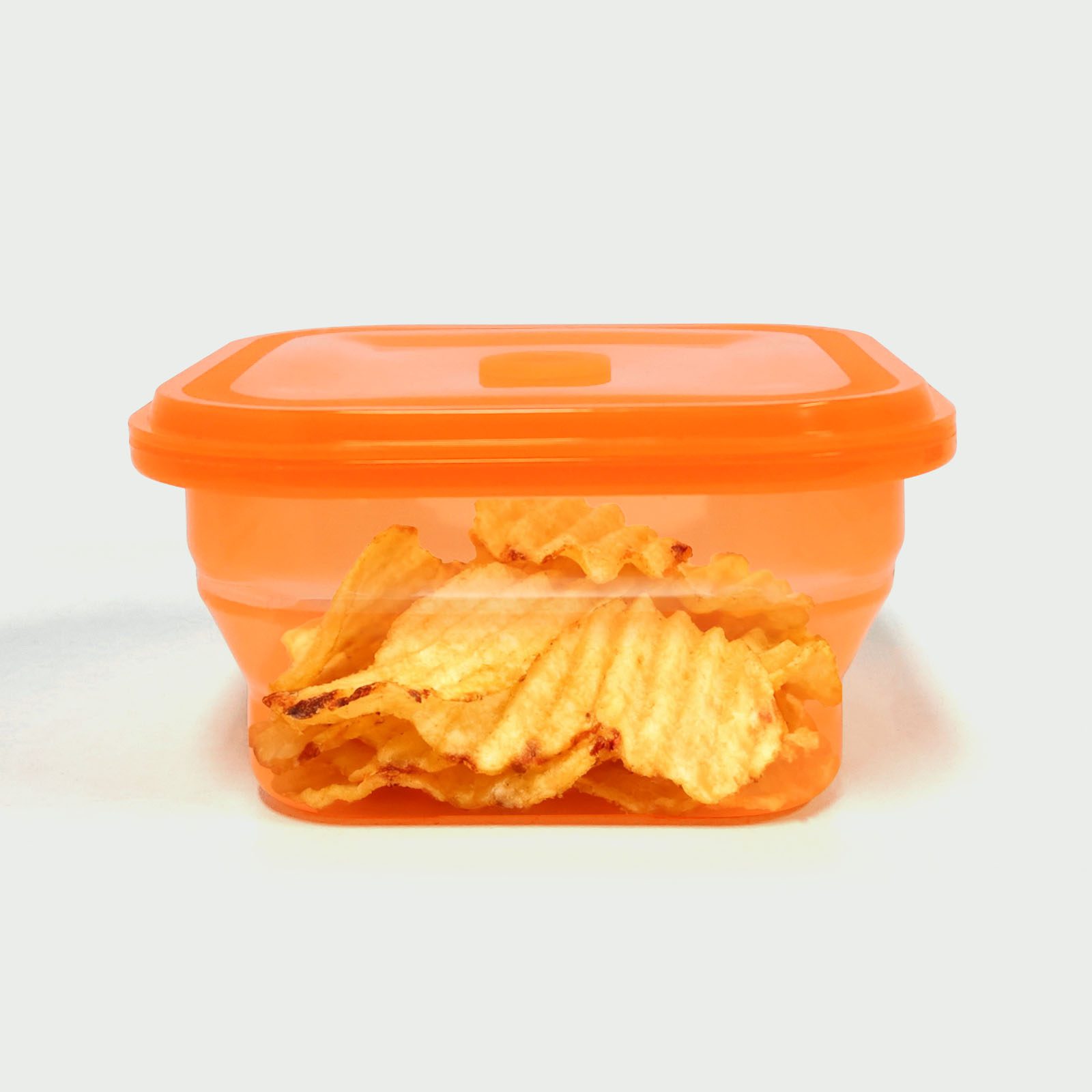 900ML Silicone Square Bowl Orange