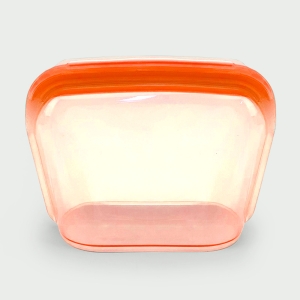 1300ml stand-up silicone storage bag – wide base design stands upright for easy filling, reusable & leak-proof for liquids like soups/sauces.