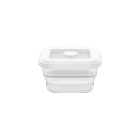 Collapsible Square Silicone Food Container - Space-Saving, Leakproof & BPA-Free. Perfect for Office, Travel & Eco-Friendly Meal Prep. Microwave & Dishwasher Safe