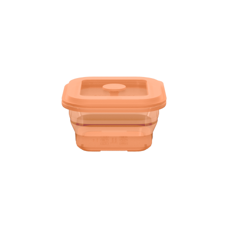 Collapsible Square Silicone Food Container - Space-Saving, Leakproof & BPA-Free. Perfect for Office, Travel & Eco-Friendly Meal Prep. Microwave & Dishwasher Safe