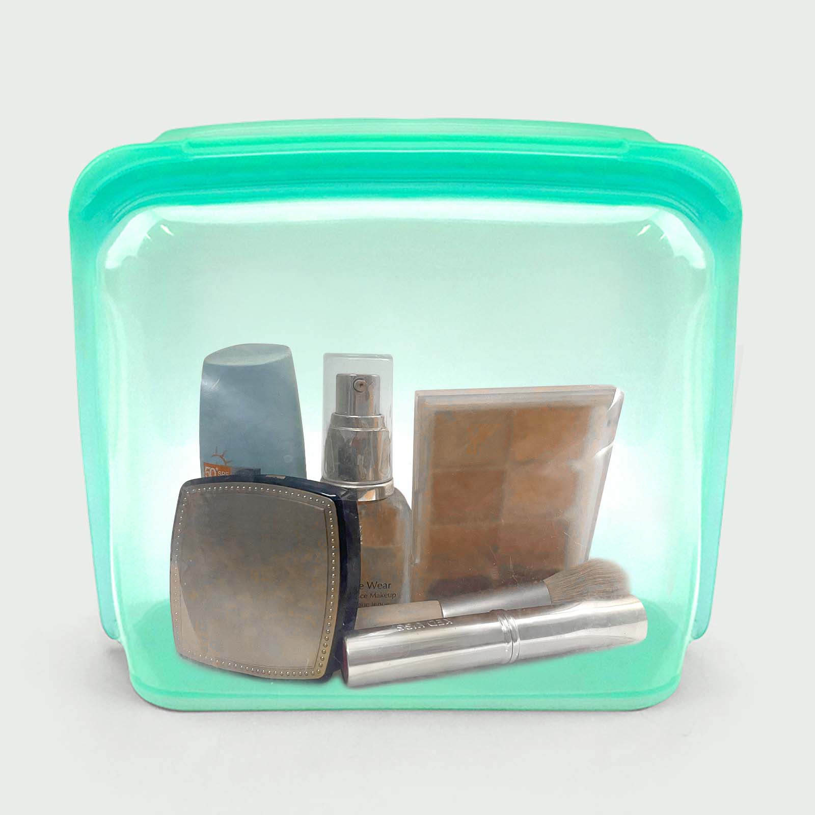 3000ml stand-up silicone storage bag – wide base design stands upright for easy filling, reusable & leak-proof for liquids like soups/sauces.