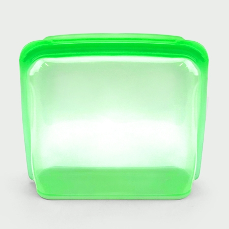 3000ml stand-up silicone storage bag – wide base design stands upright for easy filling, reusable & leak-proof for liquids like soups/sauces.