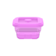 Collapsible Square Silicone Food Container - Space-Saving, Leakproof & BPA-Free. Perfect for Office, Travel & Eco-Friendly Meal Prep. Microwave & Dishwasher Safe