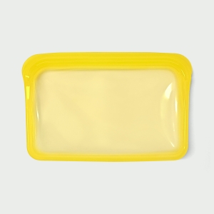 400ml flat silicone storage bags – slim reusable food containers for snacks, sauces, and meal prep. Leak-proof zip seal, dishwasher safe, freezer-to-microwave safe (-40°F to 450°F).