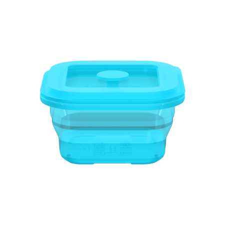 Collapsible Square Silicone Food Container - Space-Saving, Leakproof & BPA-Free. Perfect for Office, Travel & Eco-Friendly Meal Prep. Microwave & Dishwasher Safe