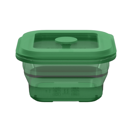 Collapsible Square Silicone Food Container - Space-Saving, Leakproof & BPA-Free. Perfect for Office, Travel & Eco-Friendly Meal Prep. Microwave & Dishwasher Safe