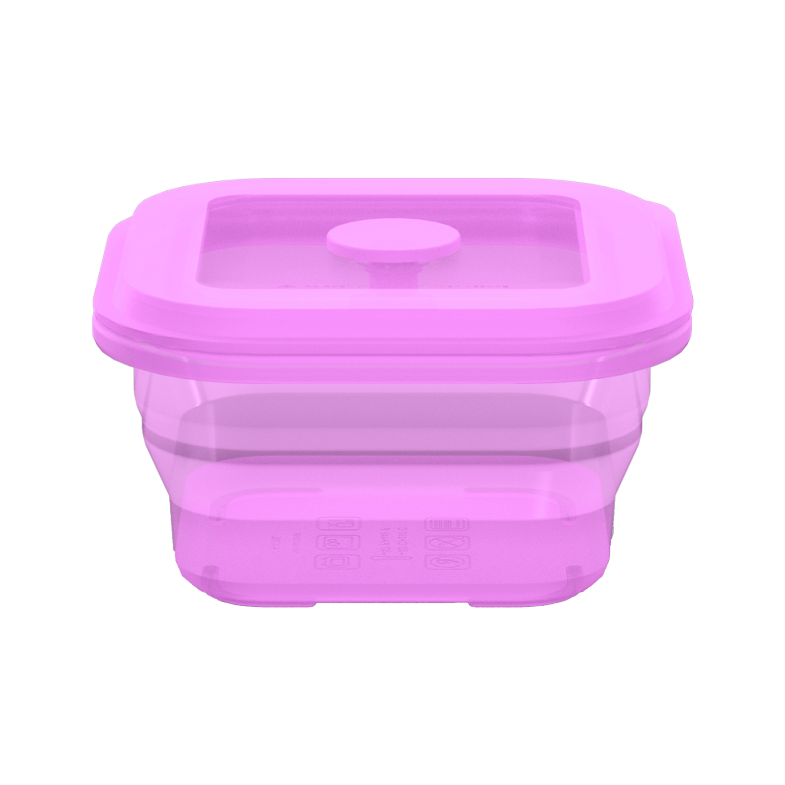 Collapsible Square Silicone Food Container - Space-Saving, Leakproof & BPA-Free. Perfect for Office, Travel & Eco-Friendly Meal Prep. Microwave & Dishwasher Safe