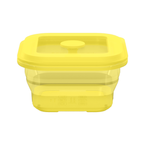 900ML Silicone Square Bowl Yellow