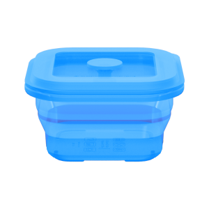 900ML Silicone Square Bowl blue