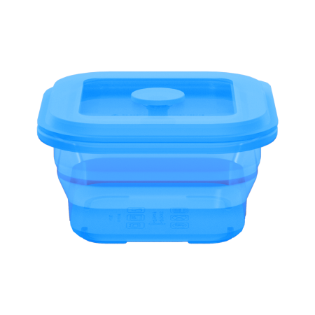 900ML Silicone Square Bowl blue