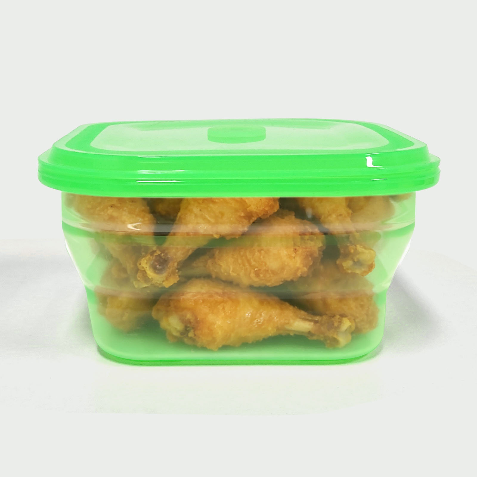 1200ML Silicone Square Bowl Green