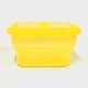1200ML Silicone Square Bowl Yellow