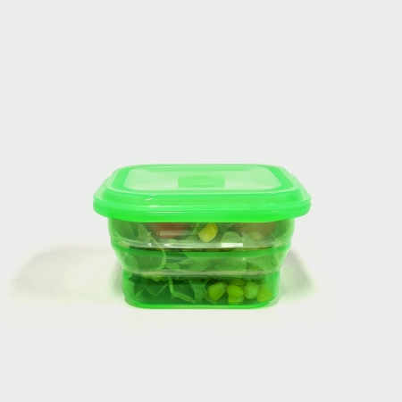 400ML Silicone Square Bowl Green