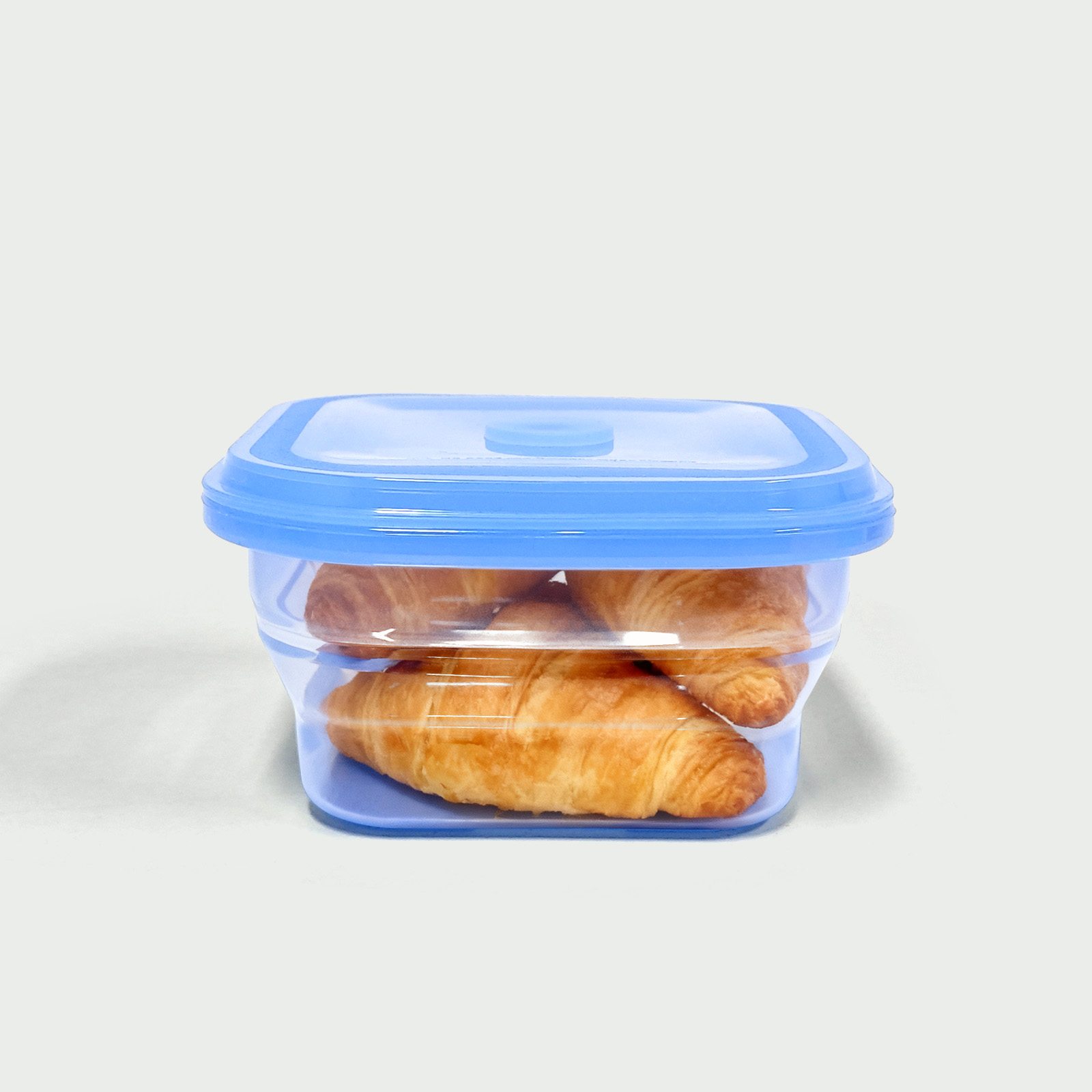 600ML Silicone Square Bowl Blue