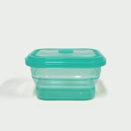600ML Silicone Square Bowl Cyan