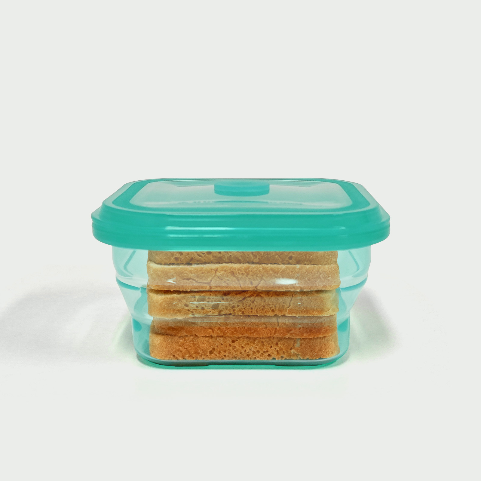 600ML Silicone Square Bowl Cyan