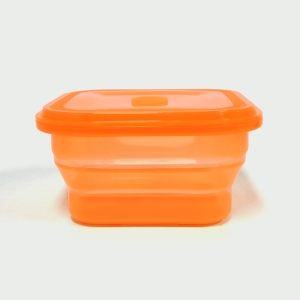 900ML Silicone Square Bowl Orange