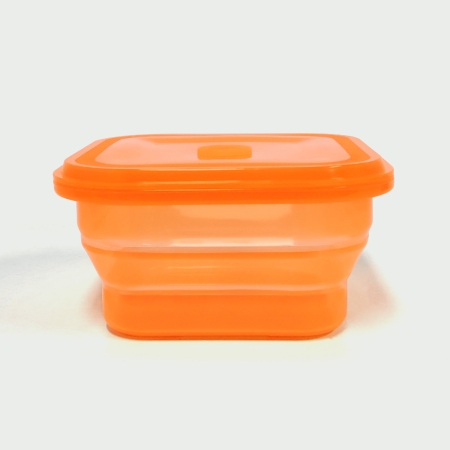 900ML Silicone Square Bowl Orange