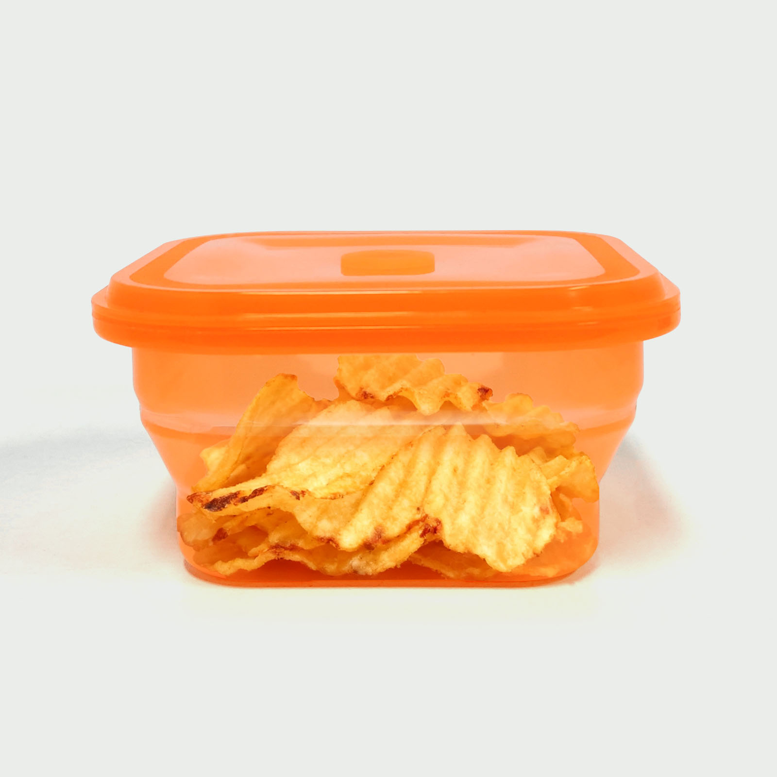 900ML Silicone Square Bowl Orange