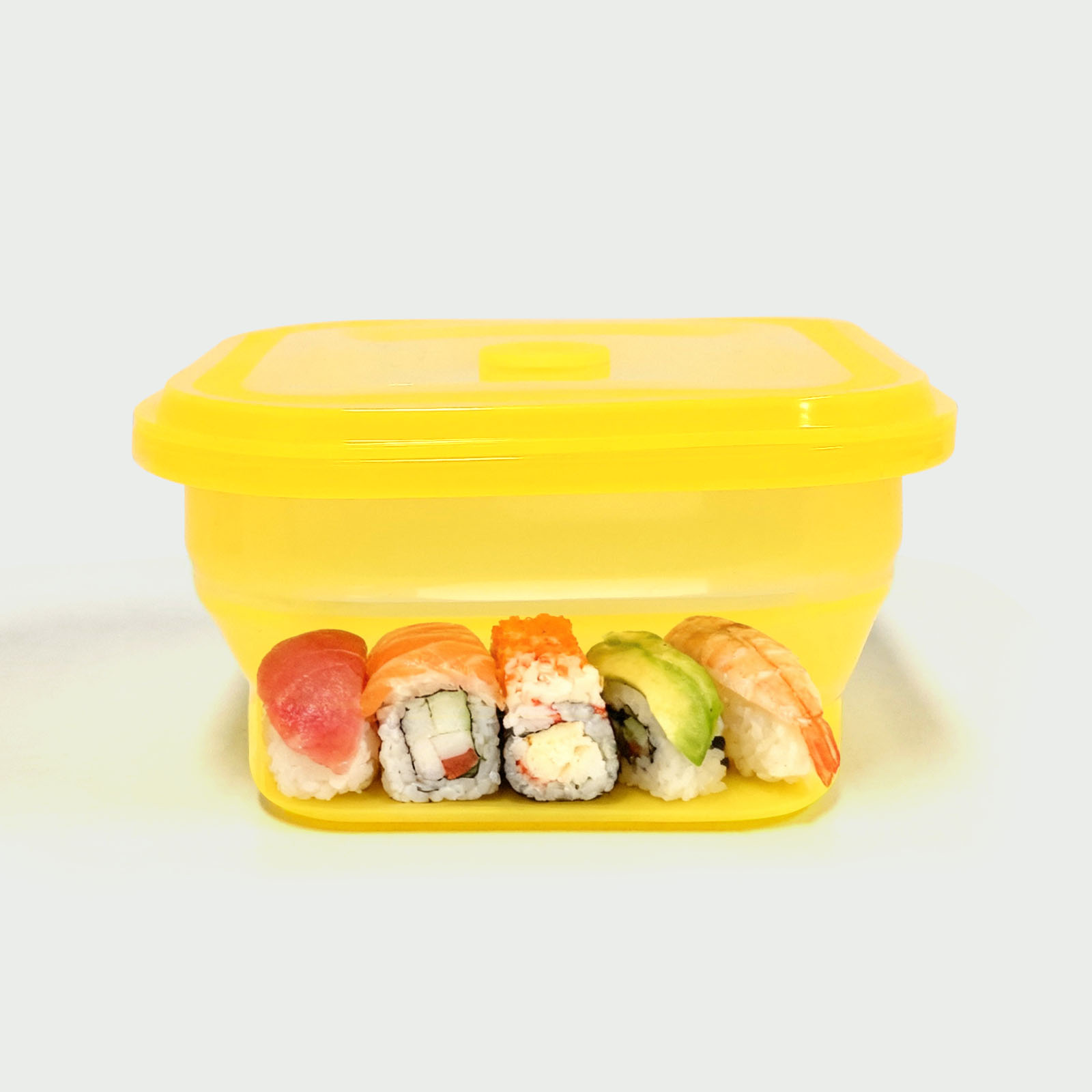 900ML Silicone Square Bowl Yellow