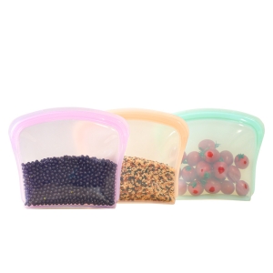 Planet-saving silicone bags 800ml! Holds juicy berries to steamy soups without spills. Survives freezer to microwave – now that’s snack magic!
