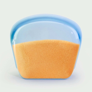 2000ml collapsible silicone storage bag – reusable eco-friendly food container for bulk meal prep, sous vide, and freezer organization.