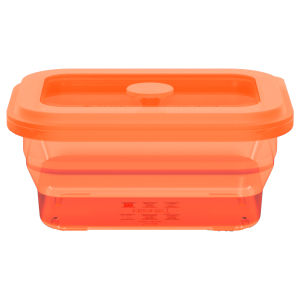 Collapsible Square Silicone Food Container - Space-Saving, Leakproof & BPA-Free. Perfect for Office, Travel & Eco-Friendly Meal Prep. Microwave & Dishwasher Safe