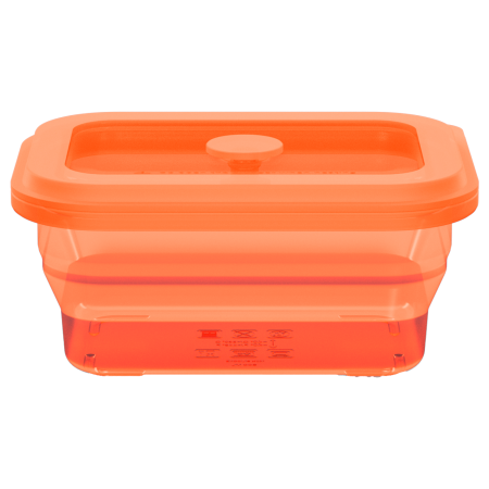 Collapsible Square Silicone Food Container - Space-Saving, Leakproof & BPA-Free. Perfect for Office, Travel & Eco-Friendly Meal Prep. Microwave & Dishwasher Safe