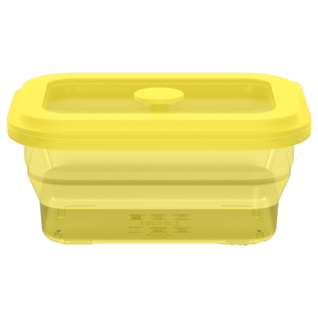 Collapsible Square Silicone Food Container - Space-Saving, Leakproof & BPA-Free. Perfect for Office, Travel & Eco-Friendly Meal Prep. Microwave & Dishwasher Safe