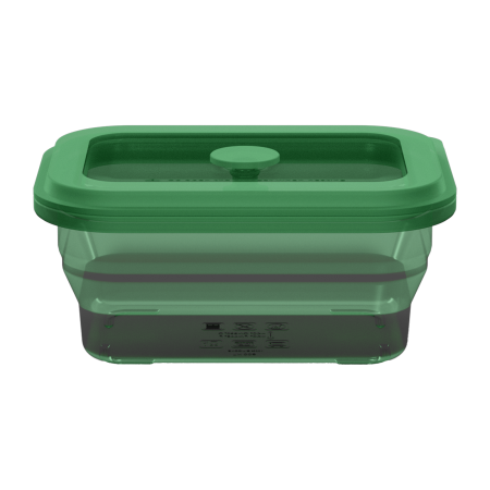 Collapsible Square Silicone Food Container - Space-Saving, Leakproof & BPA-Free. Perfect for Office, Travel & Eco-Friendly Meal Prep. Microwave & Dishwasher Safe