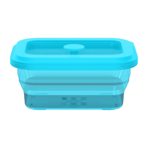 Collapsible Square Silicone Food Container - Space-Saving, Leakproof & BPA-Free. Perfect for Office, Travel & Eco-Friendly Meal Prep. Microwave & Dishwasher Safe