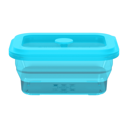 Collapsible Square Silicone Food Container - Space-Saving, Leakproof & BPA-Free. Perfect for Office, Travel & Eco-Friendly Meal Prep. Microwave & Dishwasher Safe