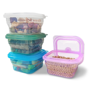 Silicone Square Bowl 4 Piece Set