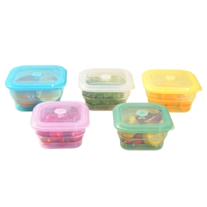 Silicone Square Bowl 5 Piece Set