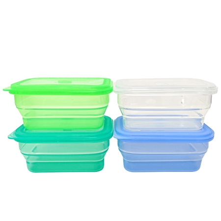 Silicone Rectangular Bowls 4 Piece Set
