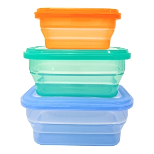 Silicone Rectangular Bowls Set