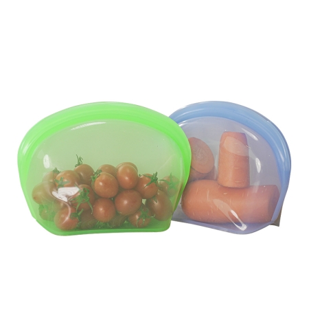 1000ml collapsible silicone storage bag – reusable eco-friendly food container for bulk meal prep, sous vide, and freezer organization.